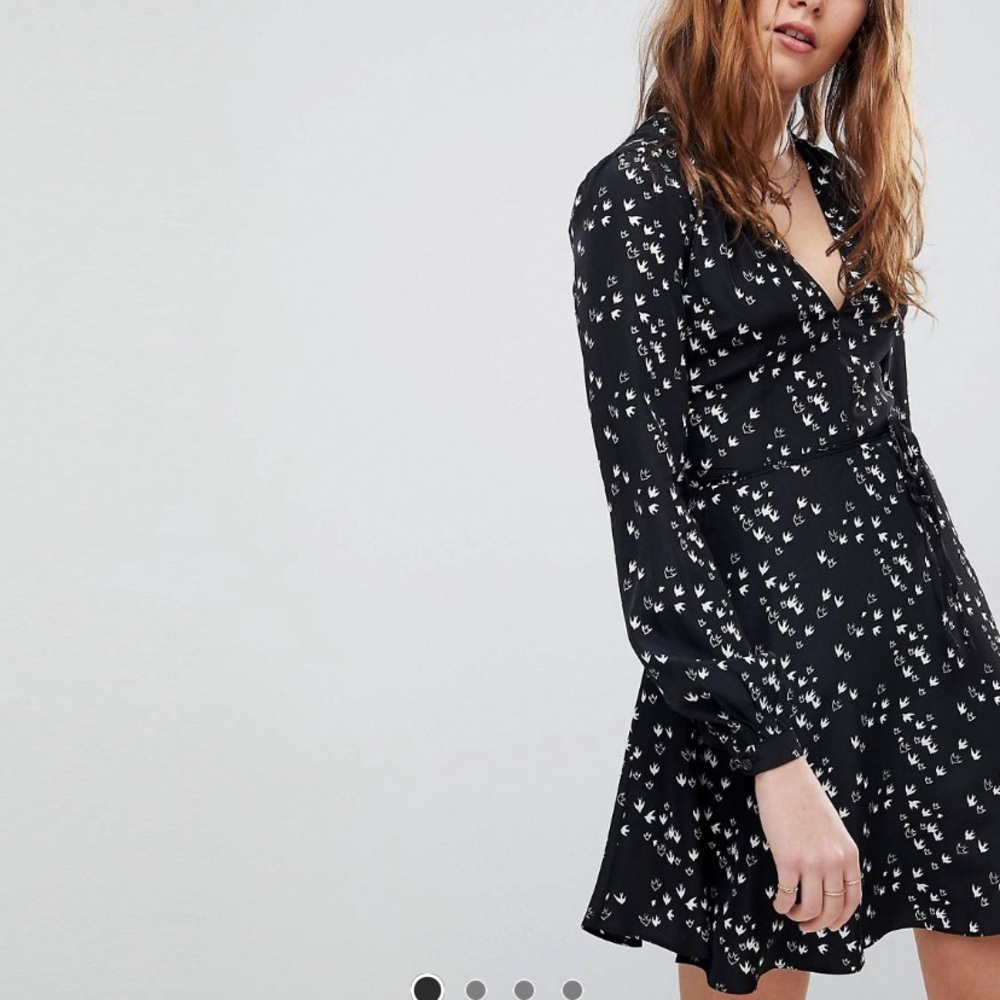 ASOS Long sleeve wrap dress